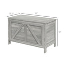 Storage Chest, Farmhouse Lift Top Box Organizer with Safety Hinge, for Bedroom, Entryway, Living Room, Gray Wood Grain