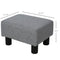 Ottoman Foot Rest, Small Foot Stool with Linen Fabric Upholstery and Plastic Legs, Cube Ottoman for Living Room, Gray