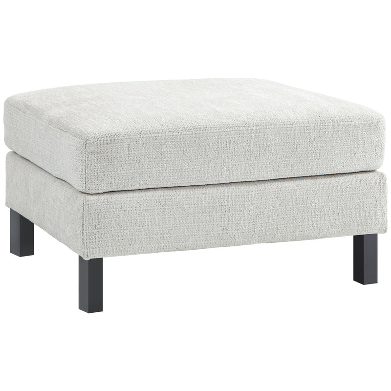 Ottoman Module for Modular Sectional Sofa, Upholstered Footrest with Wood Legs and Pocket Spring, Cream White