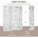 Screen Divider Room Divider with Foldable Design for Indoor Bedroom Office 5.5' Rustic White