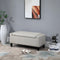 Storage Ottoman, Linen Upholstered Storage Bench with Lift Top and Button Tufted for Living Room, Beige