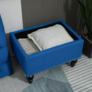 Ottoman with Storage for Living Room 25" Storage Ottoman with Removable Lid Blue