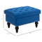 Ottoman with Storage for Living Room 25" Storage Ottoman with Removable Lid Blue