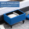 Ottoman with Storage for Living Room 25" Storage Ottoman with Removable Lid Blue