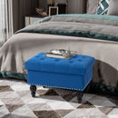 Ottoman with Storage for Living Room 25" Storage Ottoman with Removable Lid Blue